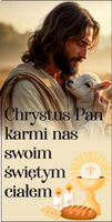 Baner religijny 200x100 cm Dekoracja ołtarza BOŻE CIAŁO JEZUS CHRYSTUS