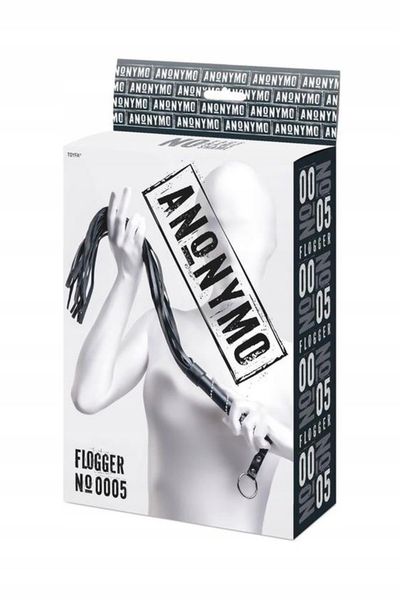 Anonymo Flogger, Pu Leather, Black, 64 Cm zdjęcie 2