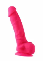 hismith kliclok dildo 21 cm silikonowy, rożowy, z przyssawką