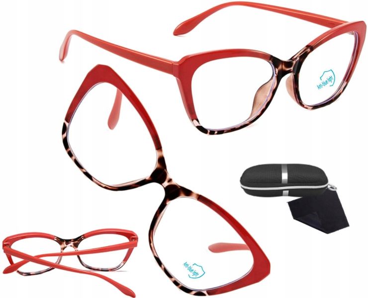 Okulary Zerówki Do Komputera Czerwone Filtr Blf zdjęcie 4