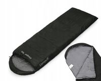 CAMPUS COUGAR 150 | CIEPŁY ŚPIWÓR KOŁDRA 2w1 0st | ZAMEK PRAWY | CZARNY