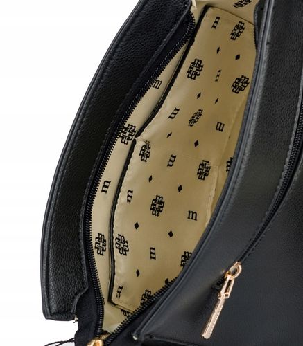 MONNARI Torebka na ramię LISTONOSZKA Pojemna PASEK LOGO PREMIUM na Arena.pl