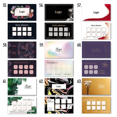 KREATOR Karty rabatowe karty stałego klienta120szt na Arena.pl