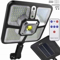 Lampa Solarna 220 LED 15 COB Ogrodowa Uliczna Czujnik Ruchu Zmierzchu Pilot