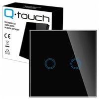 WŁĄCZNIK WYŁĄCZNIK ŚWIATŁA SZKLANY DOTYKOWY PODWÓJNY CZARNY SZKŁO