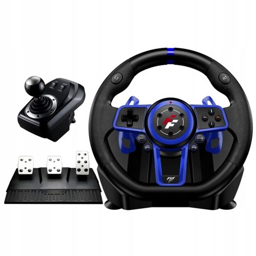 F111 FLASHFIRE Kierownica 900° PC/PS5/Switch z wibracjami 3 pedały 6 biegów na Arena.pl