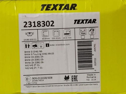 TEXTAR KLOCKI HAMULCOWE PRZÓD BMW X3 E83 E46 na Arena.pl