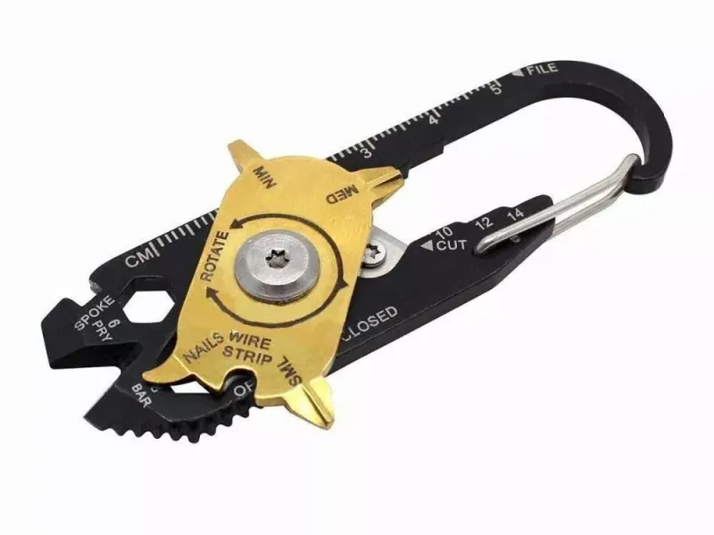 Brelok karabińczyk nóż multi-tool przeżycia 20w1 zdjęcie 4