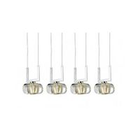 Glamour lampa wisząca Rubic z kryształkami do kuchni chrom