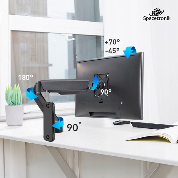 Funkcjonalne Ścienne sprężynowe ramię na dwa monitory SPA-WG112 regulowany zdjęcie 11