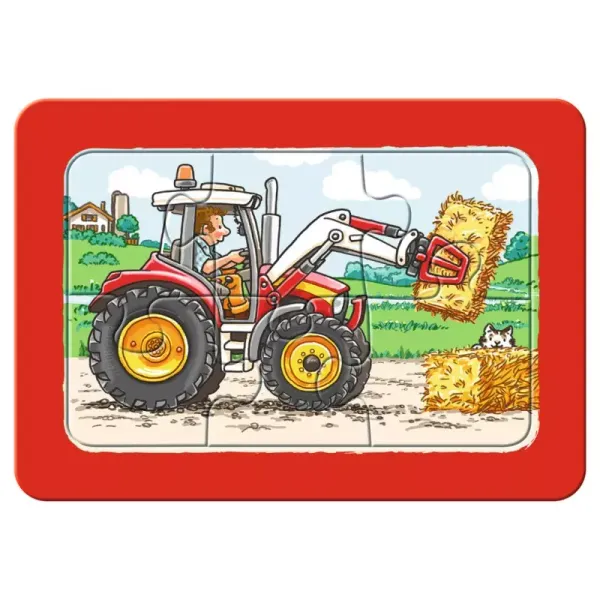 Puzzle 3 w 1, 3 x 6 elementów. Pojazdy zdjęcie 3