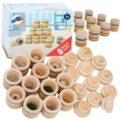 MEMO DREWNIANE MEMORY DŹWIĘKOWE GRA PAMIĘCIOWA RODZINNA GRA DLA DZIECI