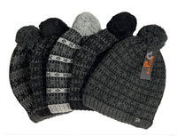 czapka męska z pomponem kafelki 5szt.