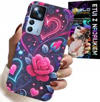 ETUI DO XIAOMI 12T / 12T PRO - SERCE, RÓŻA, NASTOLETNIE CASE + SZKŁO