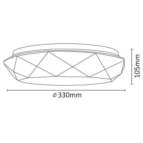 Plafon LAMPA sufitowa GALAXY 308535 Polux natynkowa OPRAWA geometryczna LED 17W 4000K z efektem gwiazd IP44 biała na Arena.pl