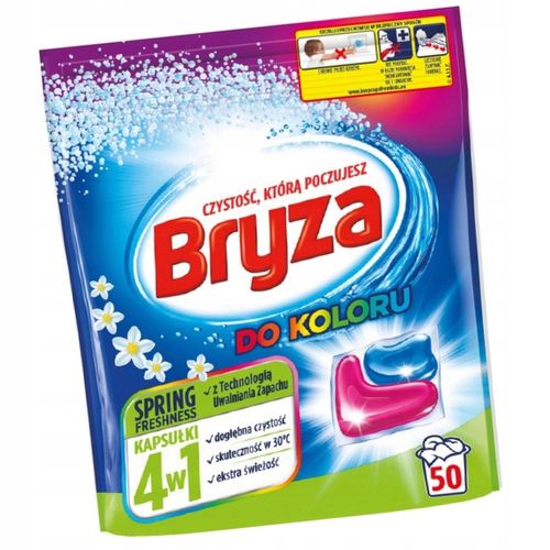 Kapsułki do prania kolorowego Bryza Spring 50 szt. 4w1 na Arena.pl