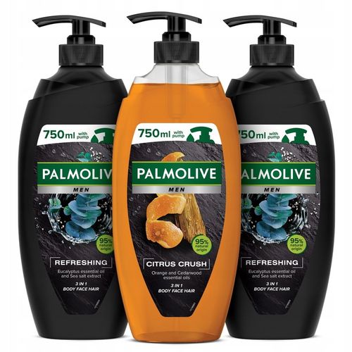 PALMOLIVE MEN żel pod prysznic męski 3x750 ml na Arena.pl