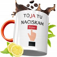 Kubek Pomarańczowy Dla Informatyka Programisty Z Nadrukiem Ze Zdjęciem