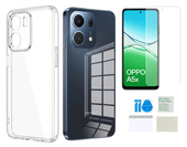 Etui silikonowe do OPPO A5x 5G case 2mm obudowa + folia ochronna na ekran