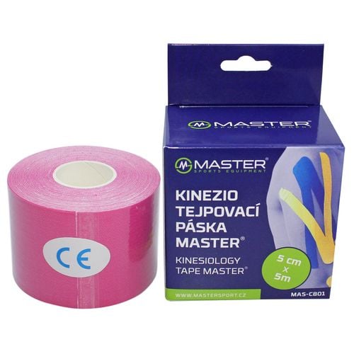 Taśma kinezjologiczna MASTER 5 cm x 5 m - różowa na Arena.pl