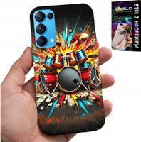 ETUI DO OPPO FIND X3 LITE - ROCK PERKUSJA BĘBNY ROCK & ROLL + FOLIA