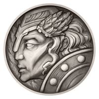 Niue: Mythological Figures - Valkyrie Stand 1 uncja Srebra 2025 Antiqued Coin
