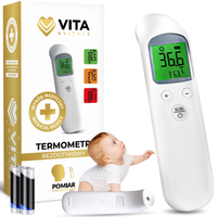 TERMOMETR BEZDOTYKOWY NA PODCZERWIEŃALARM GORĄCZKI MEDYCZNY LEKARSKI