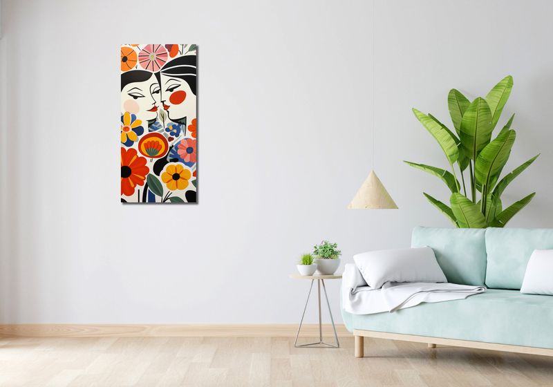 Obraz 40x90cm Kwiatowy Romans zdjęcie 2