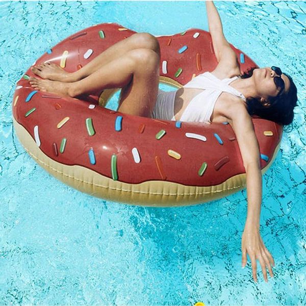KOŁO DMUCHANE DONUT BRĄZOWE PLAŻOWE PĄCZEK zdjęcie 10