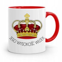 Kubek Czerwony Prezent Dla Wujka Jego Wysokość Z Nadrukiem Ze Zdjęciem