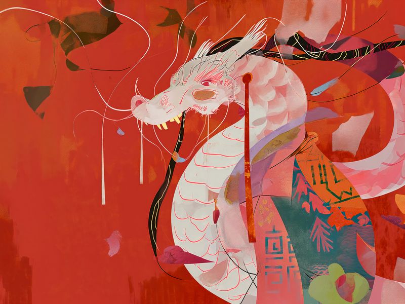 Plakat 40x30cm Orientacyjny Smok zdjęcie 1