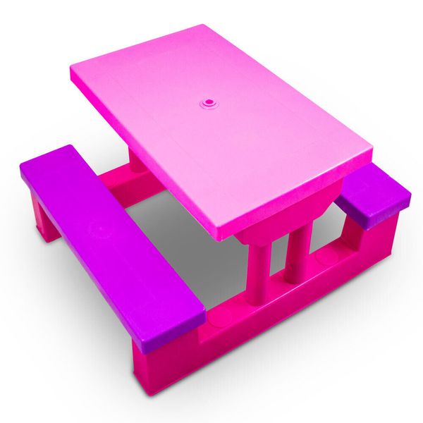 18830 ZESTAW MEBLI OGRODOWYCH PLASTIKOWE DLA DZIECI RÓŻOWE KOMPLET zdjęcie 6