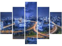 105CM 150CM OBRAZ 5 ELEM BANGKOK DRUK