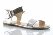 Sandały wygodne modne srebrne płaskie Rozmiar obuwia - 38