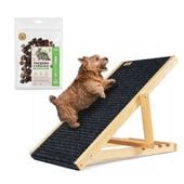 SCHODY SCHODKI RAMPA DLA PSA KOTA regulowana drewniana + TRENERKI