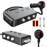 ROZDZIELACZ ZAPALNICZKI ŁADOWARKA USB 12V-24V