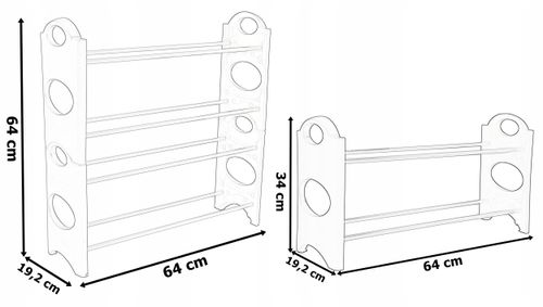 regał na buty - 2 moduły - 2w1 na Arena.pl