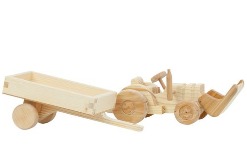 Drewniany model traktora "John Deere" na Arena.pl