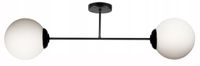 LAMPA SUFITOWA WISZĄCA PLAFON LOFT PROSTY NA SZKLANY KLOSZ KULA 2 x E27