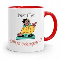 Dla Dja Muzyka Kubek Czerwony Jestem Djem Prezent Z Nadrukiem Ze Zdjęciem