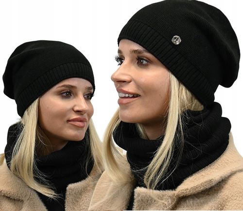 Komplet Czapka z Tubą Znakomita Jakość Czarny B1 na Arena.pl