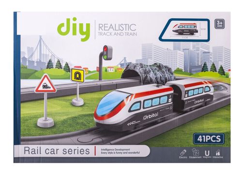 Kolejka dla dzieci z wagonikiem, zestaw 41 elementów na Arena.pl