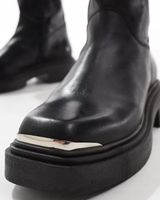 Steve Madden Constance knee Boots in Black Leather r.41