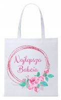Dla Babci Babuni Prezent Torba Eco Biała Shopper Z Nadrukiem Ze Zdjęciem