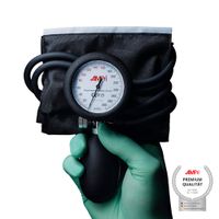 Ciśnieniomierz Analogowy Naramienny Czarny 25 40 cm Podwójny Wężyk Nylon