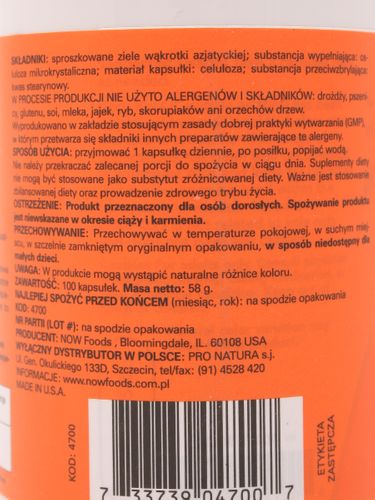 Gotu Kola 450mg - Now - 100 kapsułek na Arena.pl