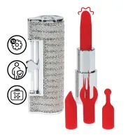 loveline angel mini wibrator w etui 4 końcowki transparentny