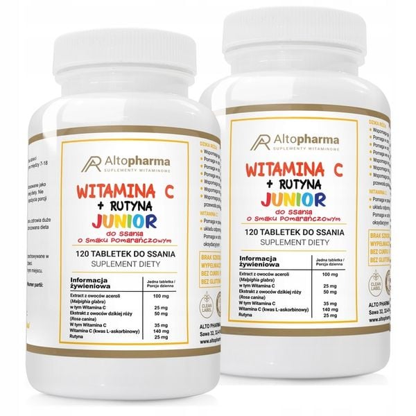 WITAMINA C + RUTYNA DLA DZIECI DO SSANIA 2x120tab zdjęcie 1