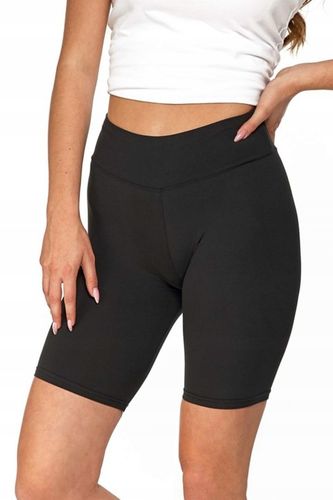 CZARNE LEGGINSY Z WYSOKIM STANEM KOLARKI FIT GETRY KRÓTKIE MORAJ S/M MODNE na Arena.pl