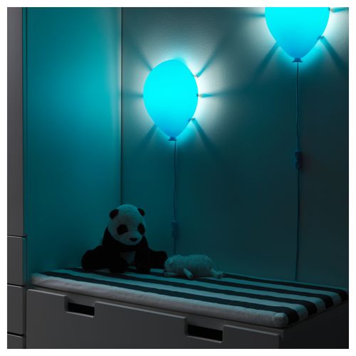 IKEA DROMMINGE Lampa ścienna balon, niebieski na Arena.pl